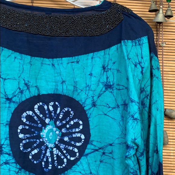 Beaded tie dye tunic hippy comfy cute Indian yoga - Picture 8 of 8